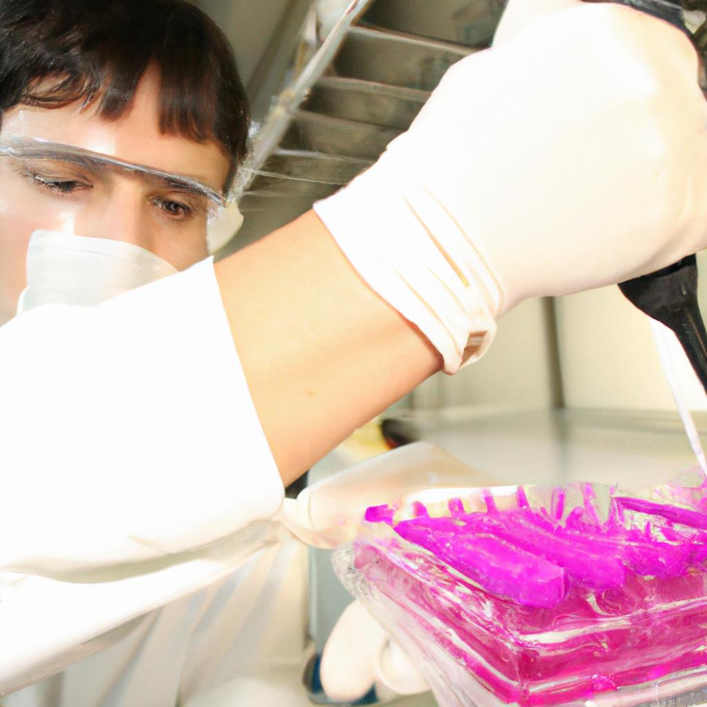 Scientist conducting biological research experiment